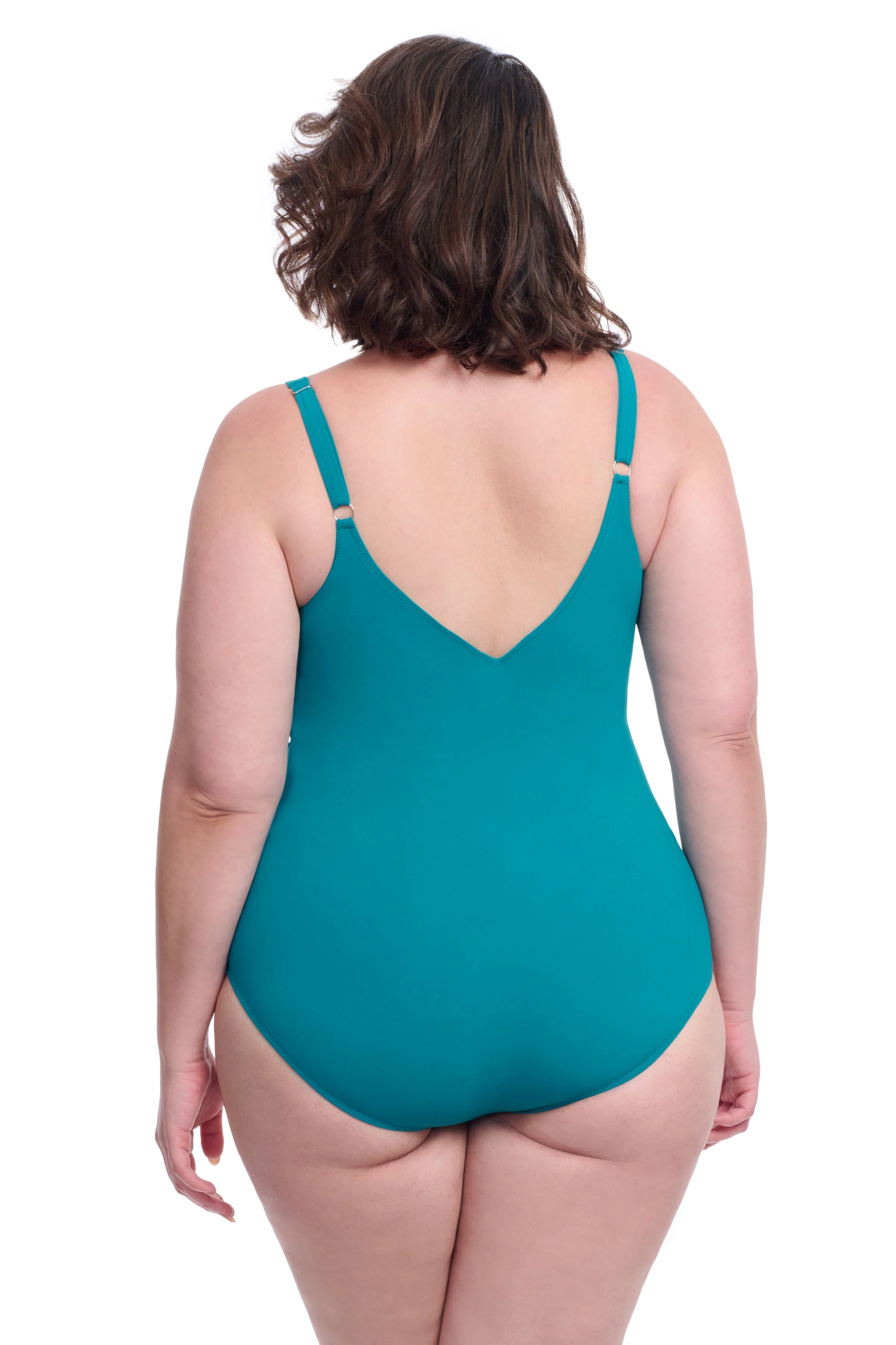 Tutti Frutti Plus Size Asymmetrical Ruffle Surplice One Piece Swimsuit - Image 3