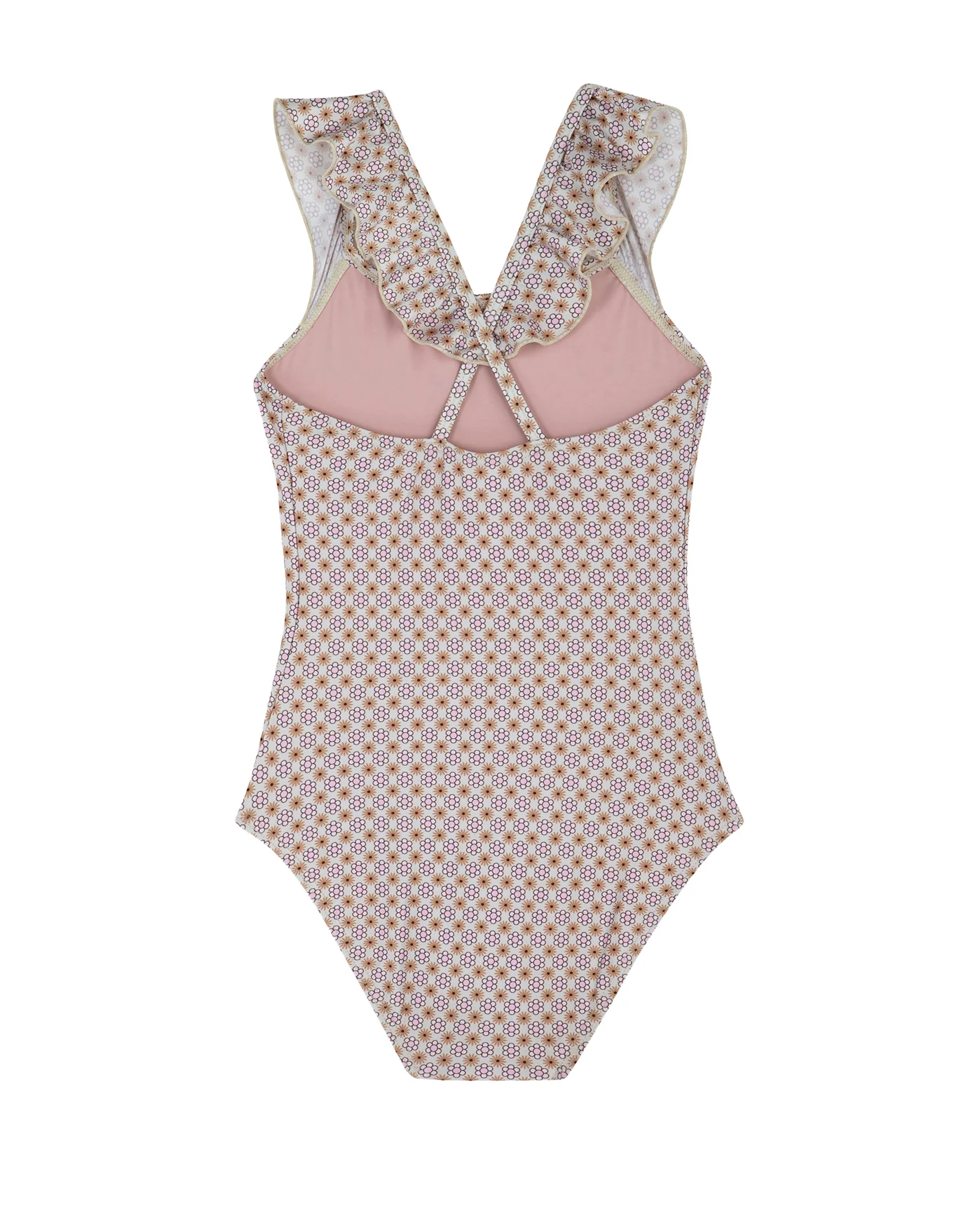 Vacation Mode Square Neck Ruffle One Piece -Mu' pastel - Image 2