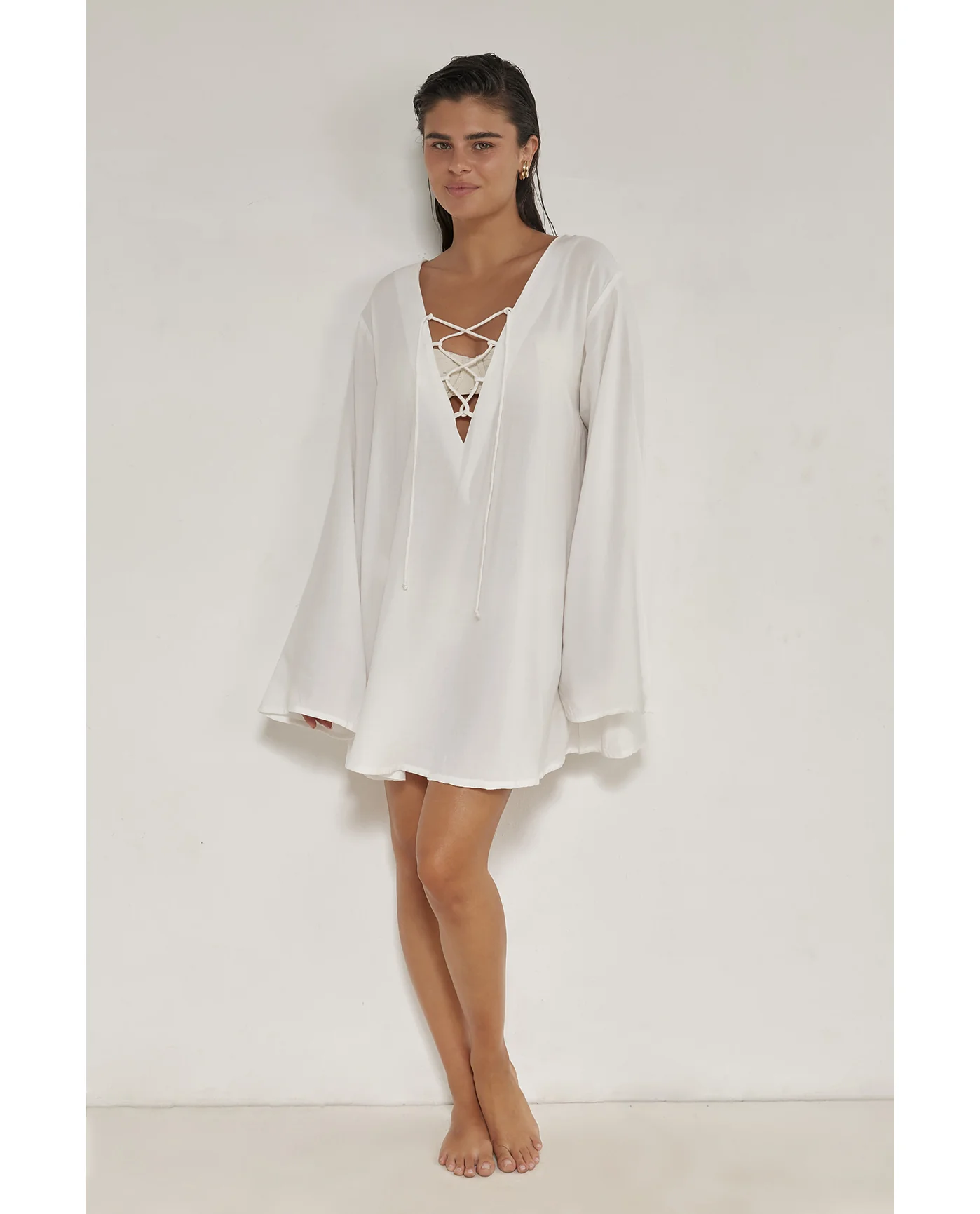 Mist & Sand Mini Dress Cover-Up - Image 3