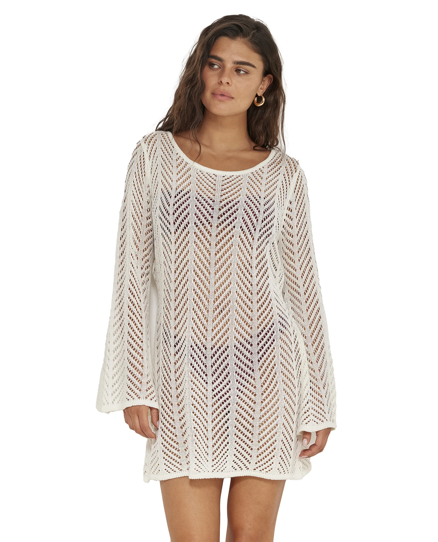 Vivi Mini Dress Cover-Up-white