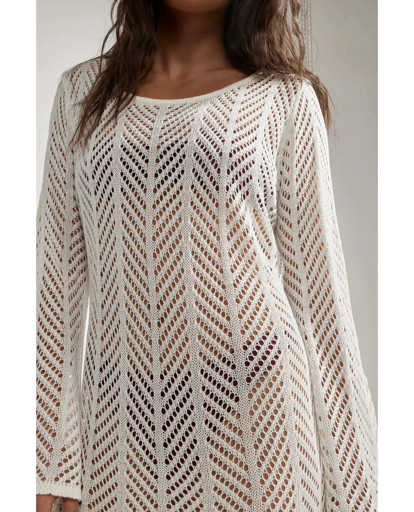 Vivi Mini Dress Cover-Up-white - Image 5