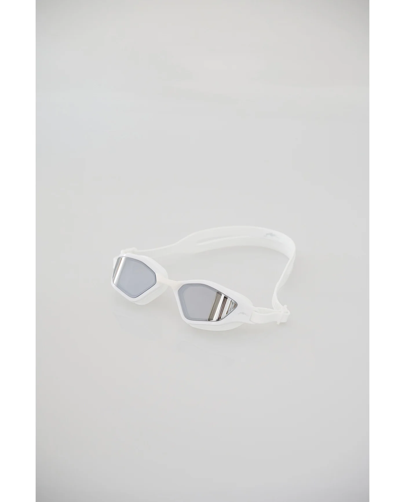 White Reflective Swim Goggles-White - Image 2