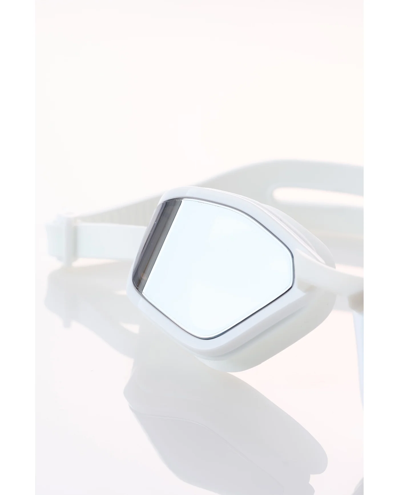 White Reflective Swim Goggles-White - Image 3